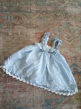❤️Light Blue Striped Tie-Shoulder Sundress 12 Months❤️